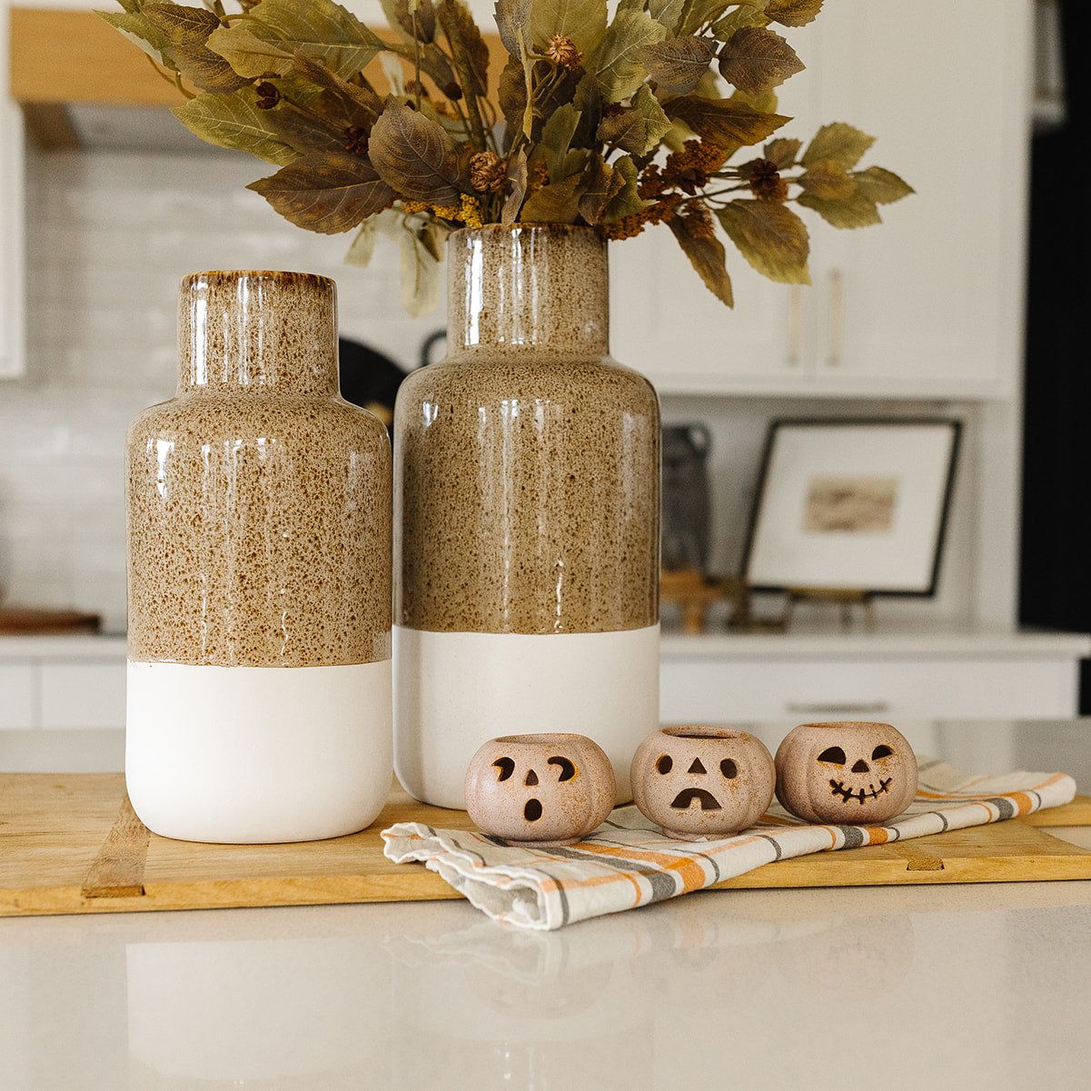 Grinning Pumpkin Votive Set of 3