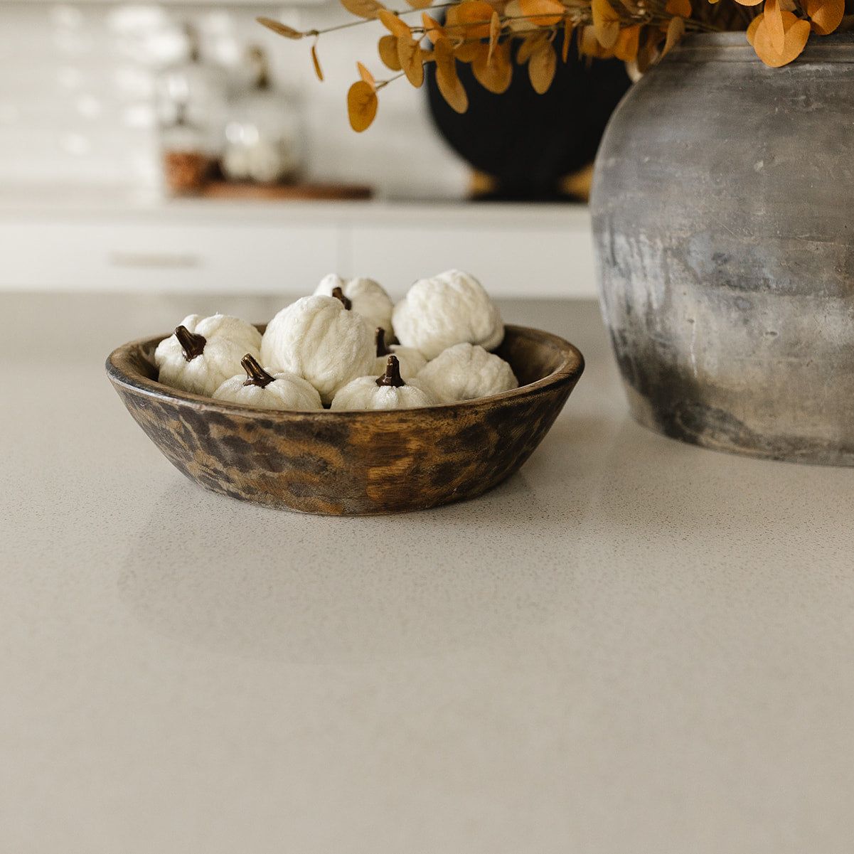 White Braided Filler Pumpkin - Set of 5