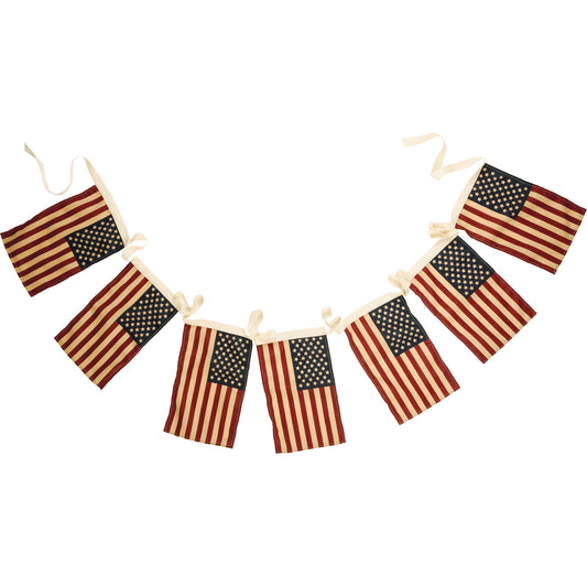 Large American Flag Garland - 12ft