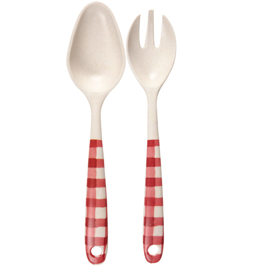 Red Gingham Serving Set