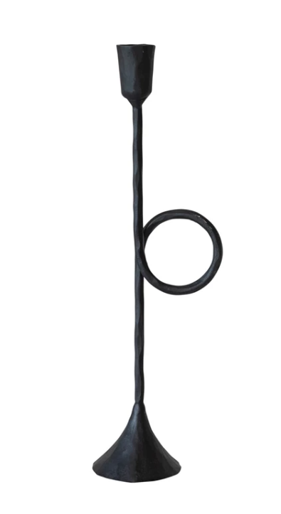 Set of 2 - Hand Forged Black Taper