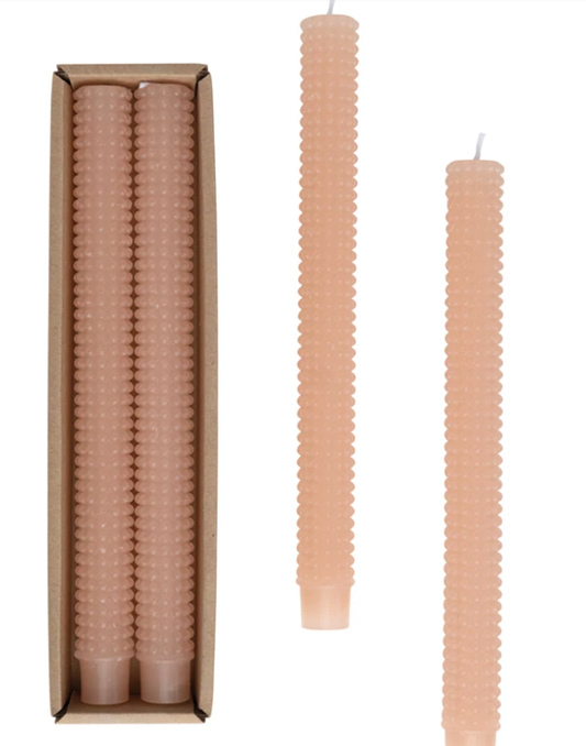 Peach Hobnail Taper Set