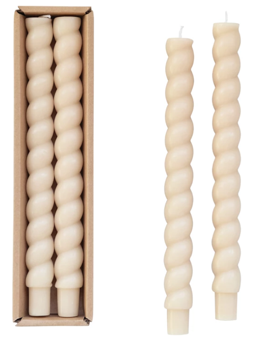 Twisted Taper Candles - Set of 2