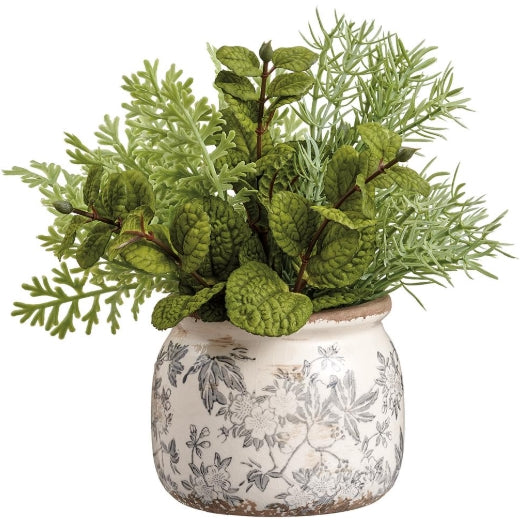 Herbs in Vase - 8.5"