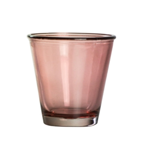 Pink Glass Tea Light Holder