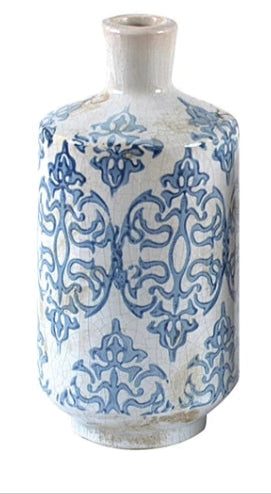 Blue Patterned Vase - 3 Styles