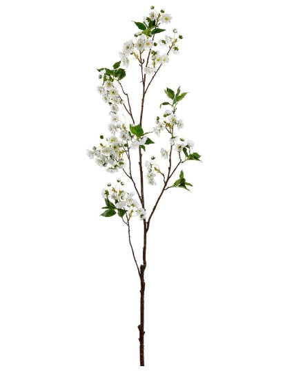 White Cherry Blossom Branch - 53"