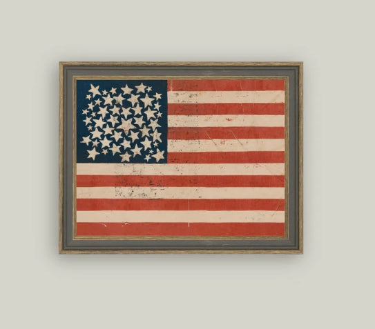 Rustic American Flag Art