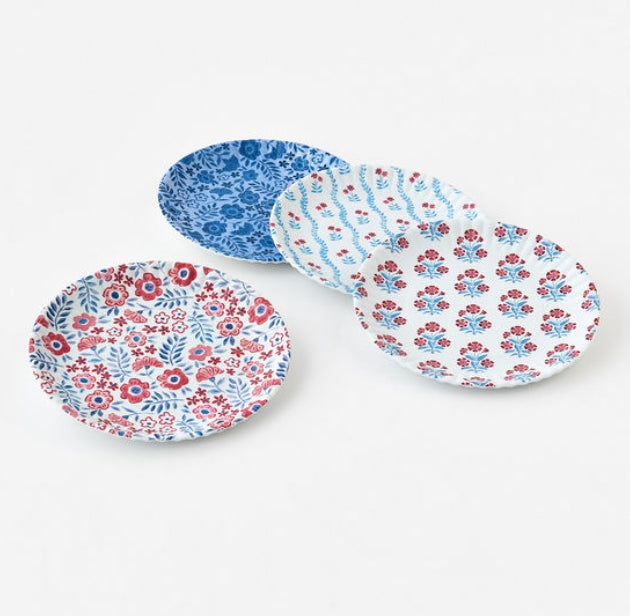 Americana Melamine Plates - Set of 4
