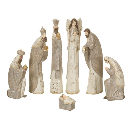 Tiffany Cream Nativity - 7 Pieces