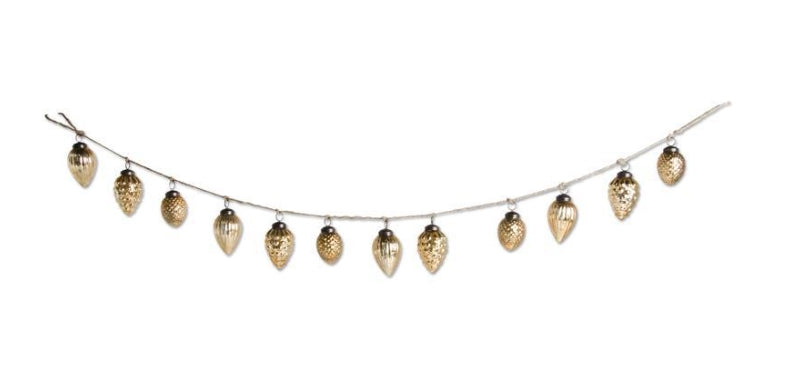 Gold Mercury Ornament Garland - 48"
