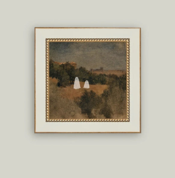 Ghosts in a Fall Field Framed Art - 2 Sizes