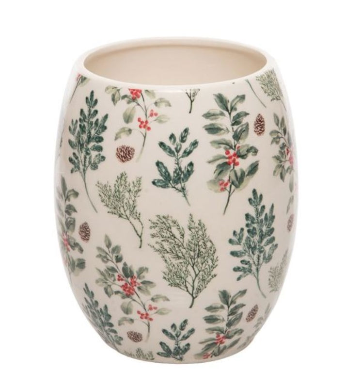 Christmas Holly Vase