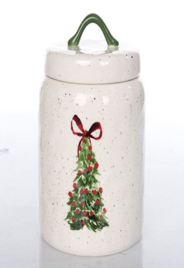 Lidded Christmas Tree Jar
