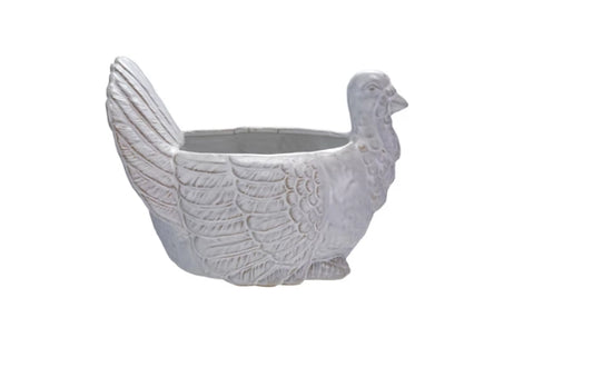 Stoneware Turkey Shaped Bowl