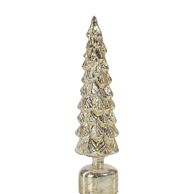 Mountain Pine Rotating LED Antique Gold Tree - 3 Sizes