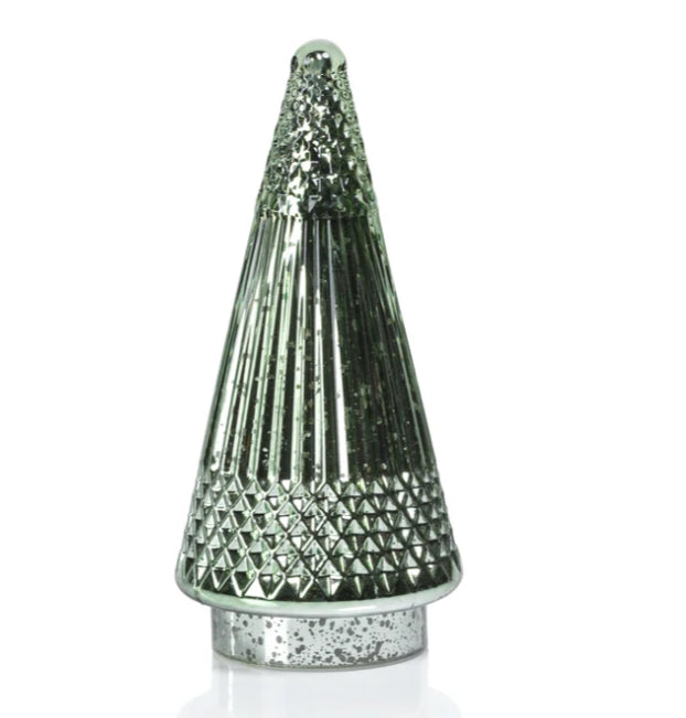 Siberian Antique Green Glass LED Tree - 3 Sizes