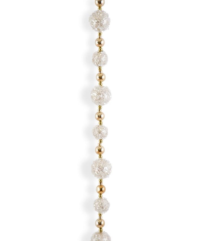Gold and Copper Iced Bead Garland - 72"