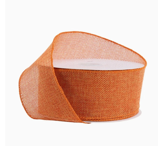 Orange Burlap Ribbon