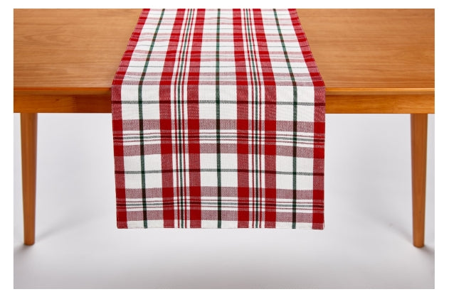 Holiday Red Plaid Table Runner - 72"