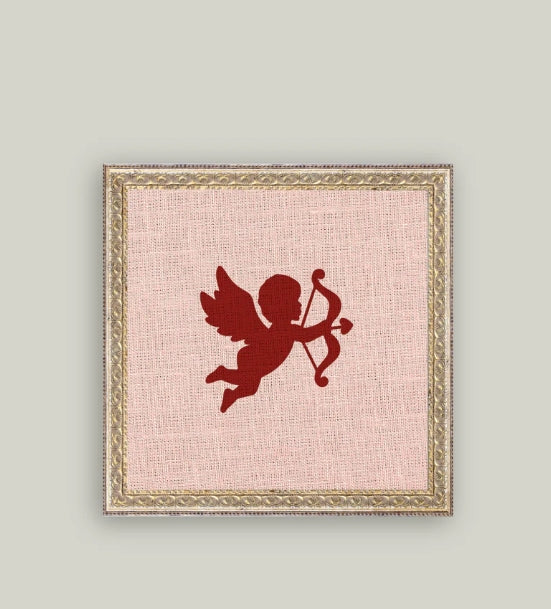 Cupid Silhouette Framed Art - 3 Sizes