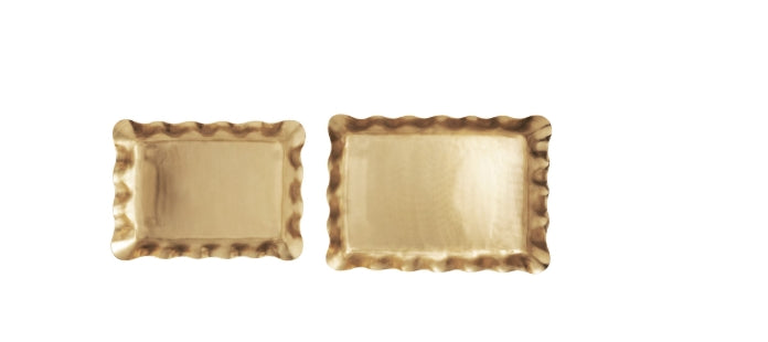 Brass Ruffle Tray - 2 Sizes