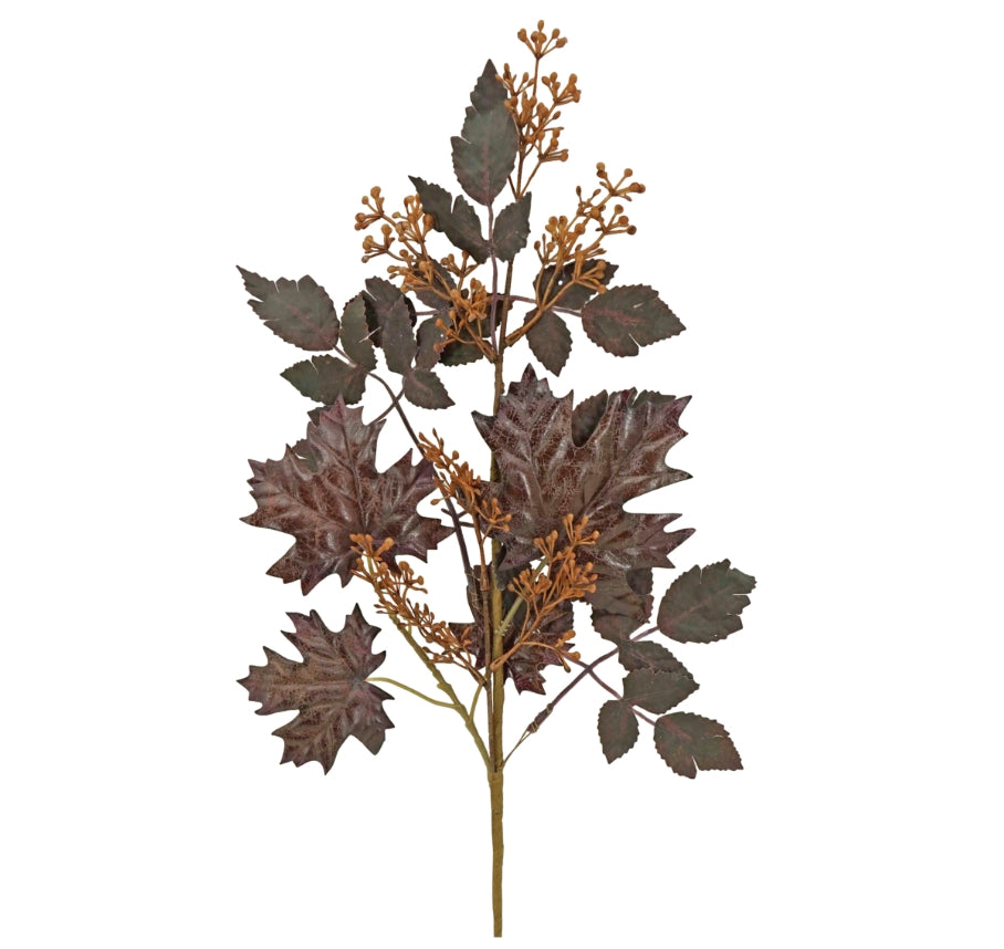 Mini Berry Fall Leaf Spray - 22"