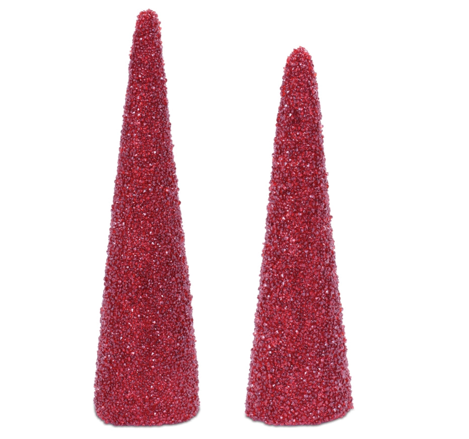 Red Beaded Tree - 2 Sizes