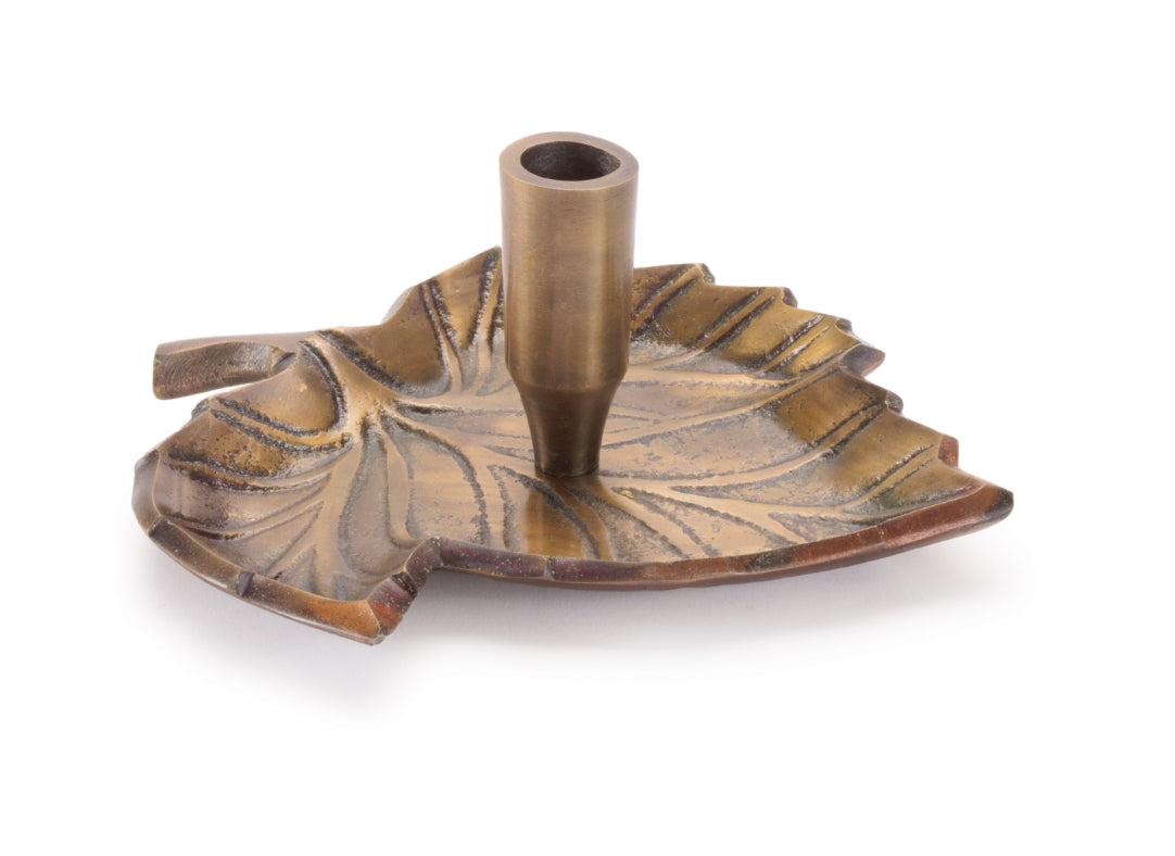 Leaf Taper Candle Holder - 5.75"x3"
