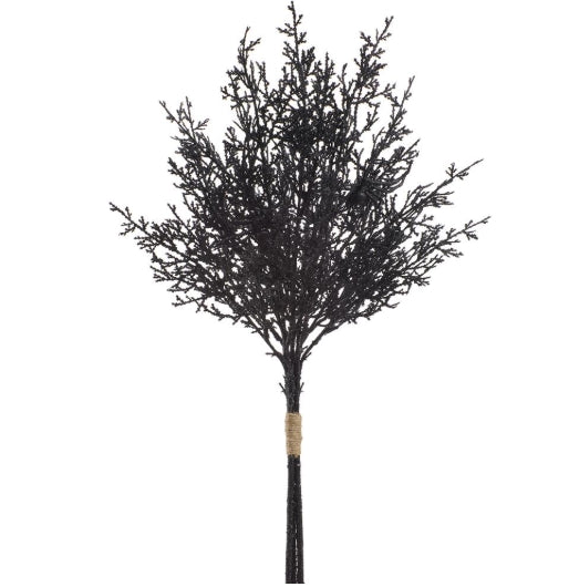 Glittered Twig Bundle with Spiders - 25"