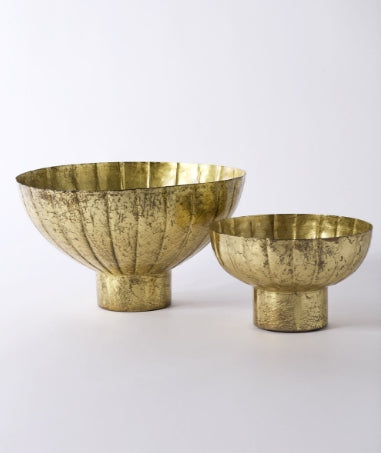 Gilded Footed Bowl - 13"x7.75"