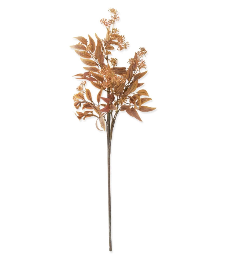 Orange Laurel and Berries Stem - 30.5"