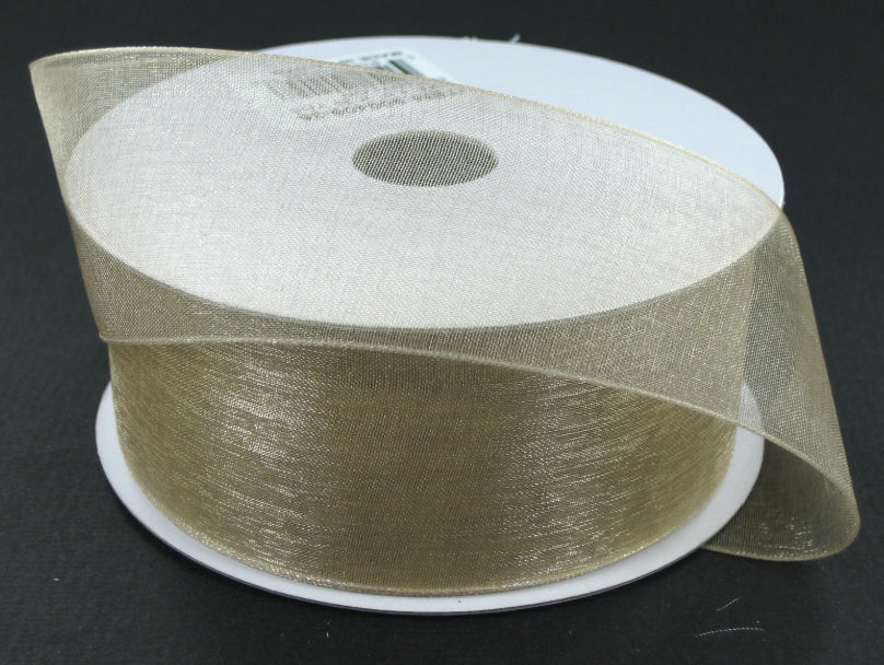 Toffee Organza Ribbon - 1.5"x25yds.