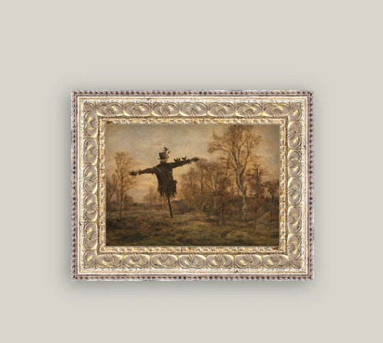 Scarecrow in the Woods Framed Art - 2 Sizes
