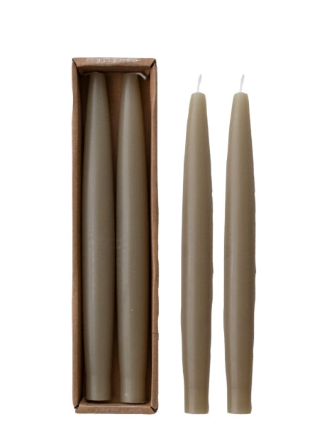 Olive Set of 2 Taper Candles - 10"