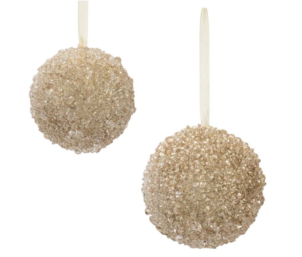Glitz Taupe Ornament - 2 Sizes