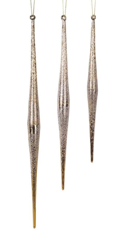 Icicle Glass Ornament - 3 Sizes - Local Pick up on This Item