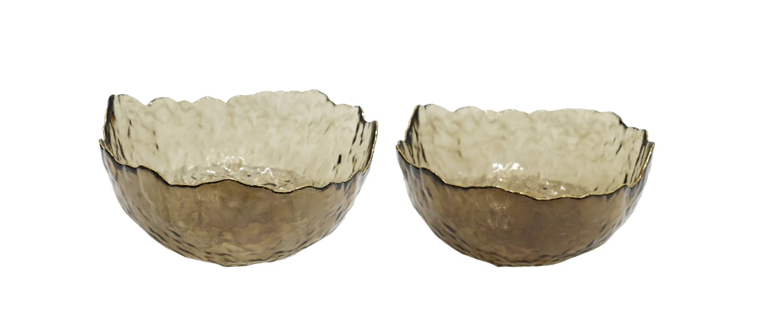 Brown Organic Glass Bowl - 2 Sizes