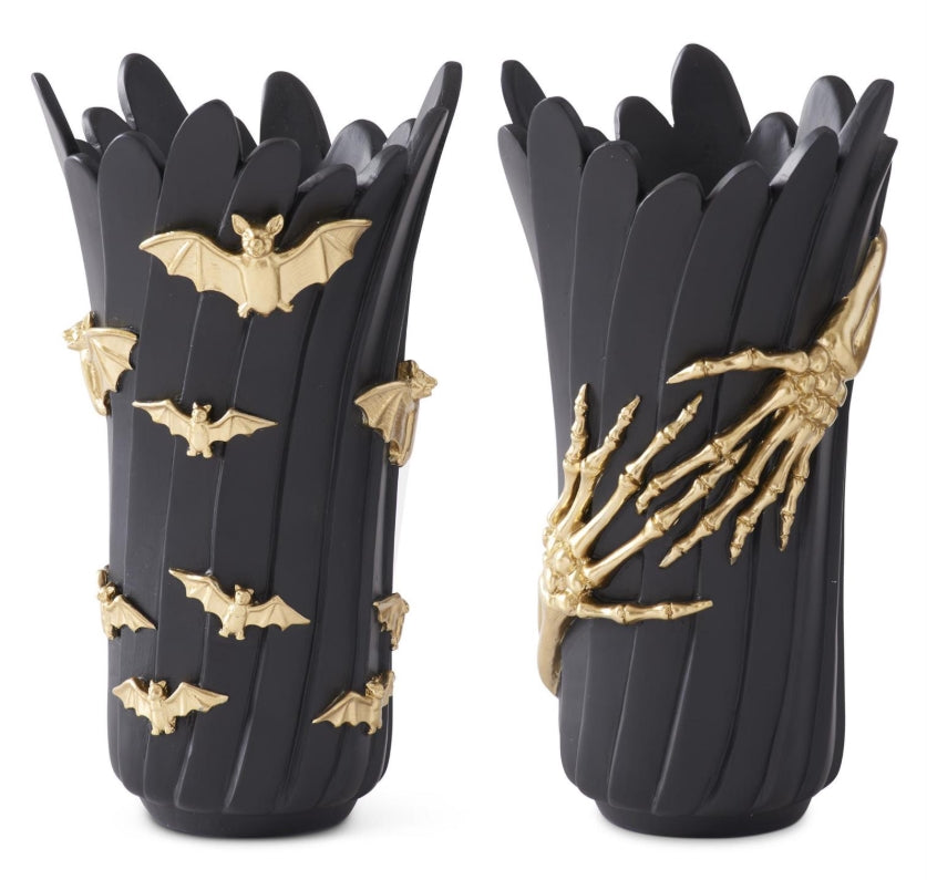 Black Halloween Vase - 12" - 2 Styles