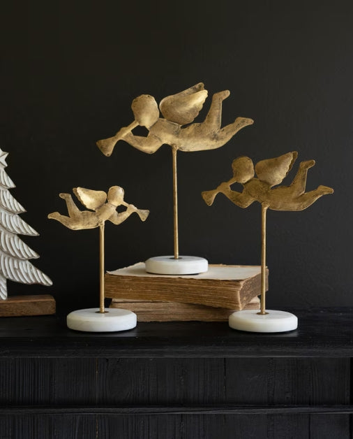 Tabletop Angel on Marble Base - 3 Sizes