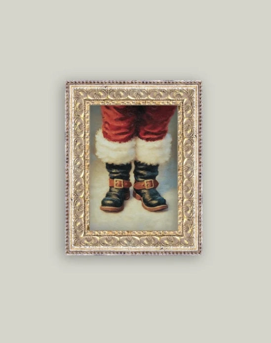 Santa's Boots Framed Art - 2 Sizes