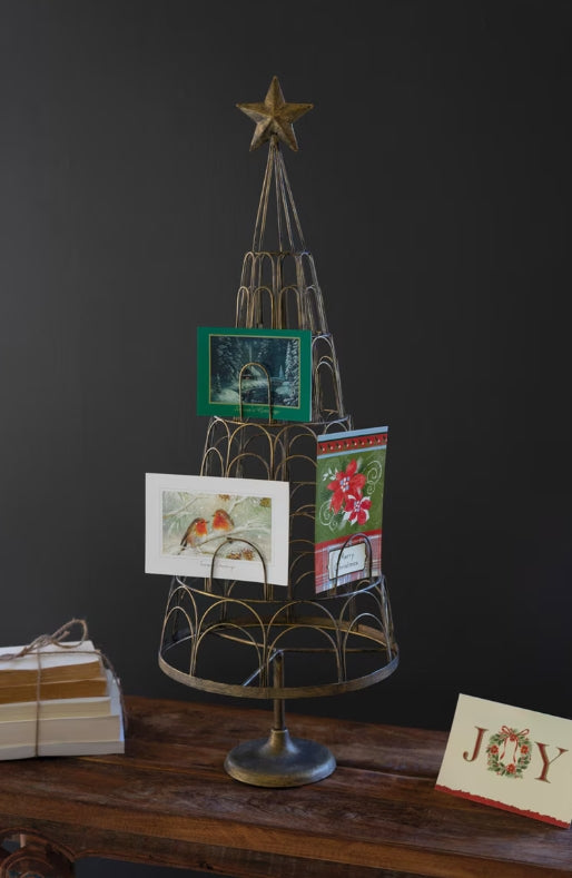 Metal Christmas Tree Card Holder - 12"x34"