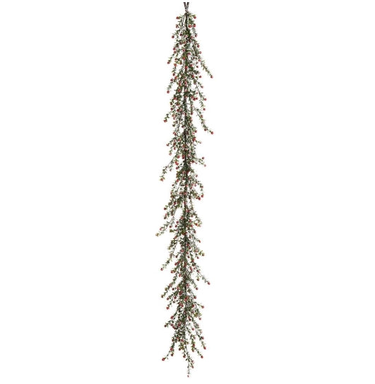 Snowy Red Berry Garland - 6'