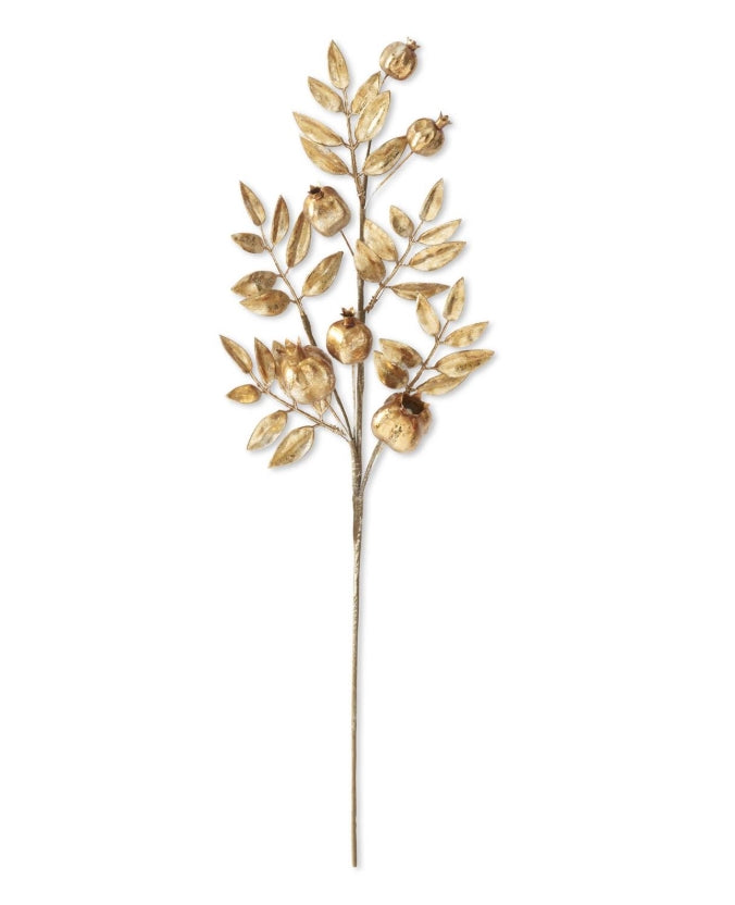 Gold Leaf and Pomegranate Stem - 26"