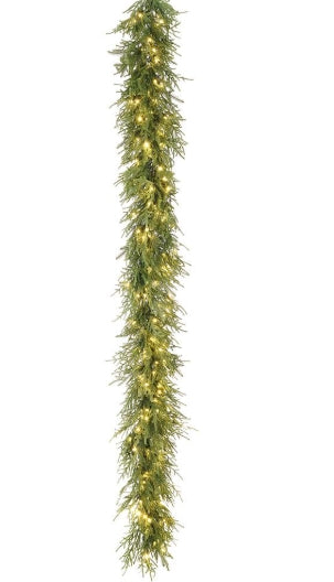 Willow Pine Garland w/200 LED Twinkle Lights - 9'