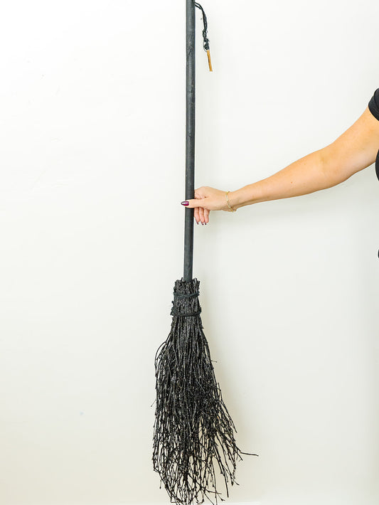 Black Witch's Broom - 59" LOCAL PICK UP ONLY ON THIS ITEM
