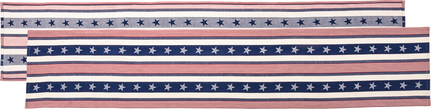 Stars and Stripes Table Runner - 72"