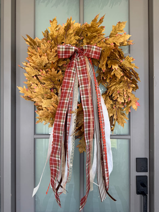 Gold Oak Leaf Wreath - 24"