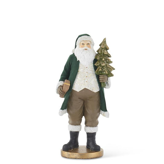 Dark Green Velvet Santa