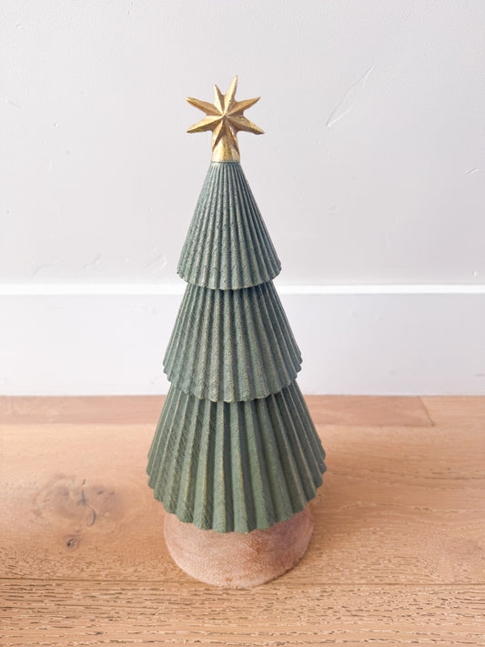 Green and Natural Wood Accordion Tree - 2 Sizes